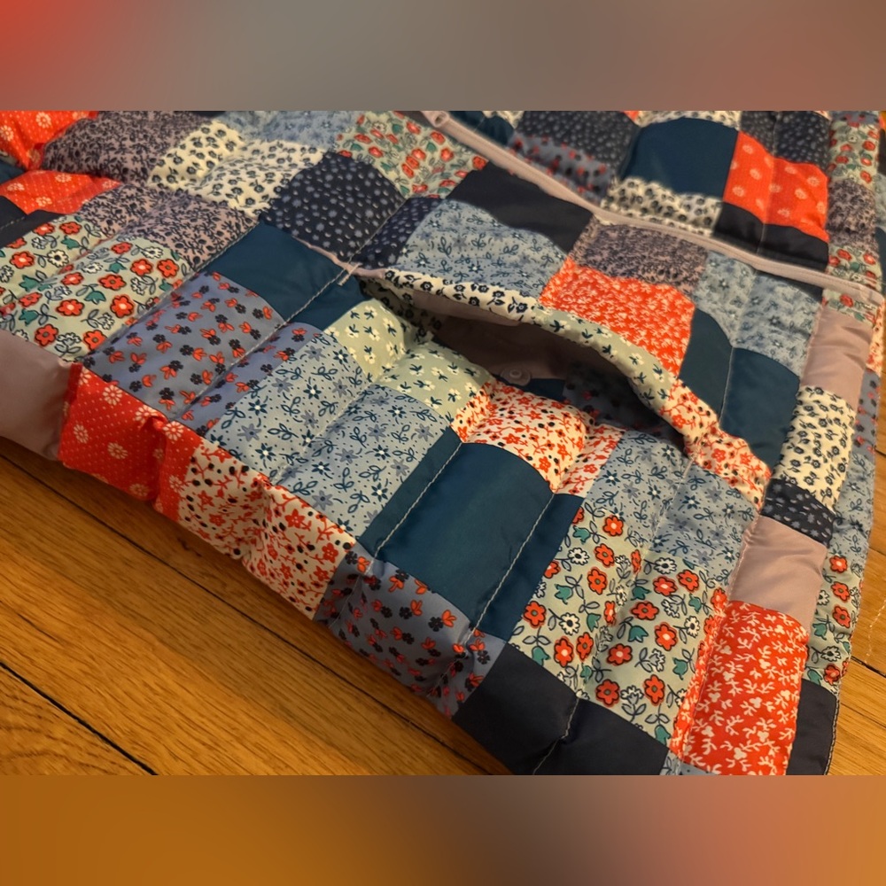 Lands' End Puffer Patchwork Jacket - image 4